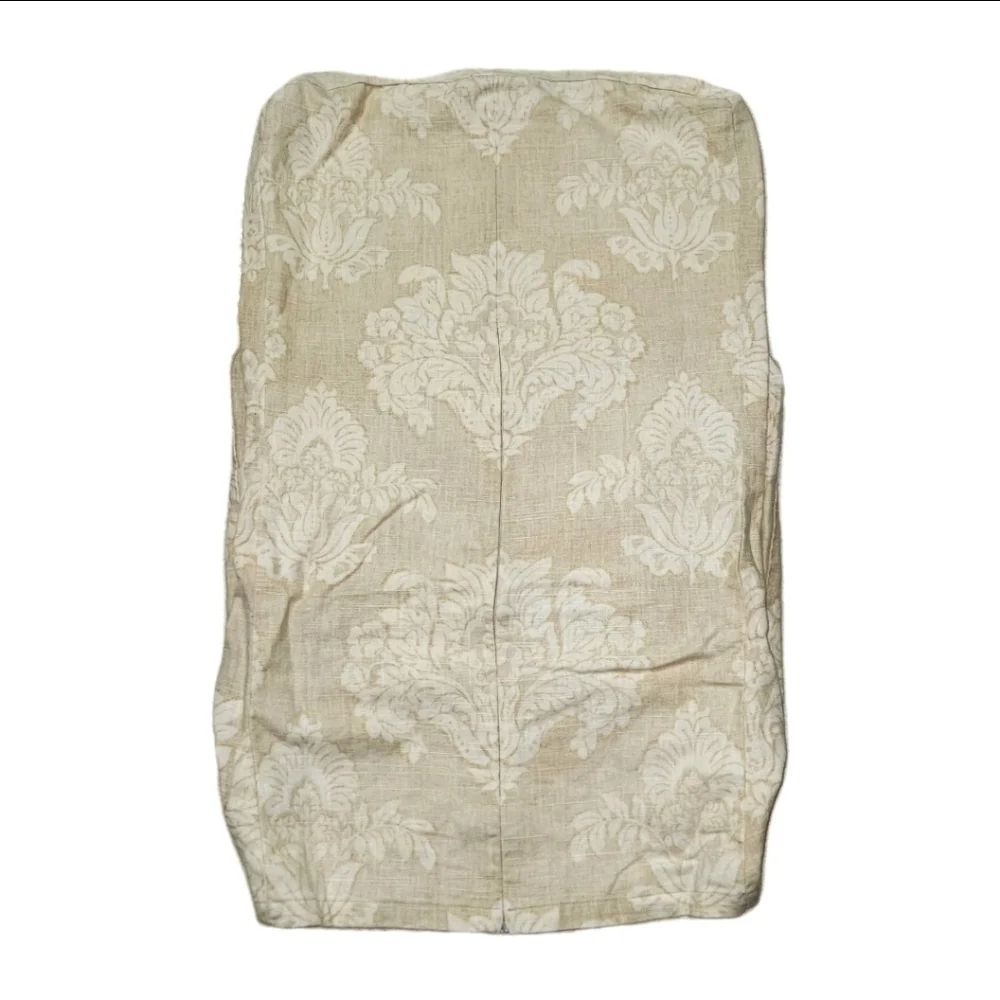 HTF Pottery Barn Linen Medallion Parsons Chair Slipcovers Set of 4 Linen Blend